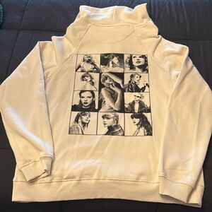 The Eras Tour Cream Hoodie Official Merch Taylor Swift Oversized Sweatshirt M